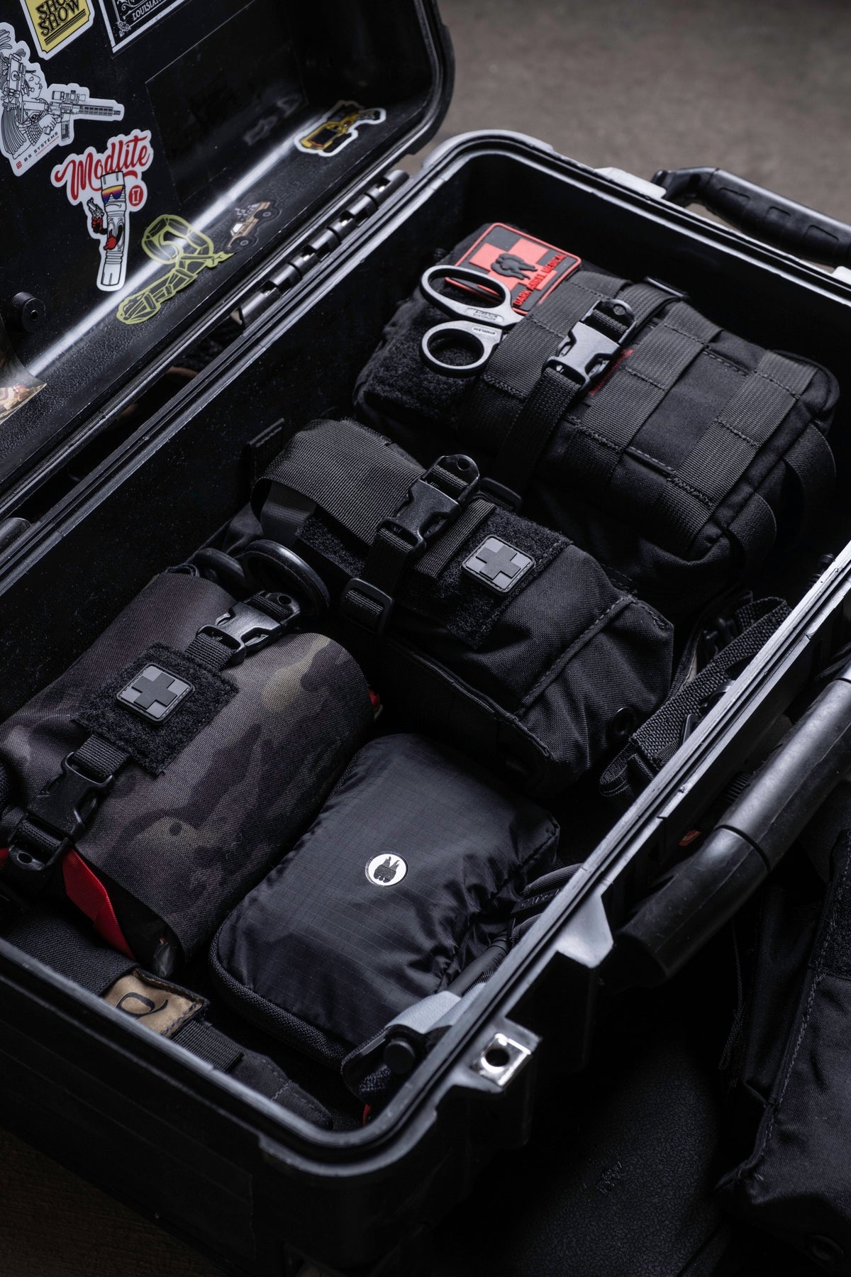 Dark Angel Medical kit lineup staged together
