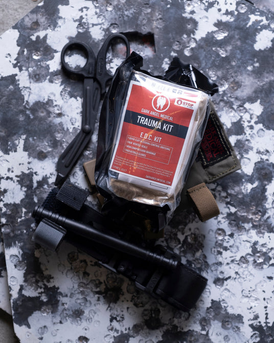 EDC Trauma Kit vacuum-sealed insert with tourniquet and shears