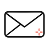 Envelope with medical cross icon